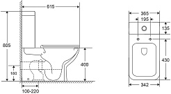 Azario Унитаз-компакт Varo AZ-2171 безободковый с бачком с сиденьем микролифт белый – фотография-16